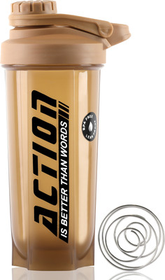 ZYRO 750 ml Plastic Shaker(Pack of 1, Brown)