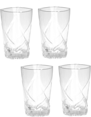 AFAST (Pack of 4) E_Gloss-K4 Glass Set Water/Juice Glass(250 ml, Glass, Clear)