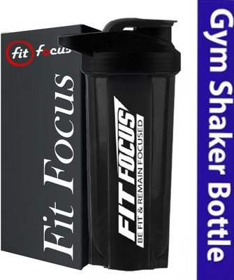FIT FOCUS 700 ml Plastic Shaker(Pack of 1, Black)