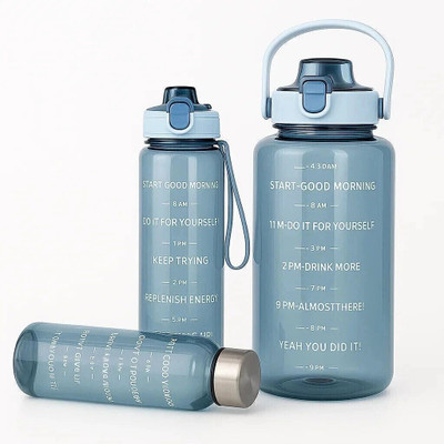 Unisky 3000 ml Plastic Bottle(Pack of 3, Light Blue)