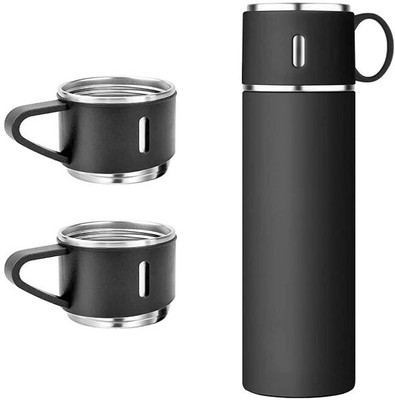 aashz 500 ml Steel Flask(Pack of 1, Black)