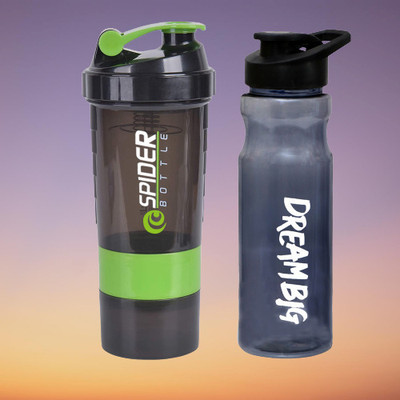 COOL INDIANS 500 ml Plastic Shaker(Pack of 2, Green)