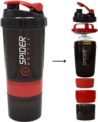 Fitnesstricks 500 ml Plastic Shaker(Pack of 1, Multicolor)