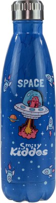 smily kiddos Steel Water Bottle Blue - Space Theme 500 ml Flask(Pack of 1, Blue, Steel)
