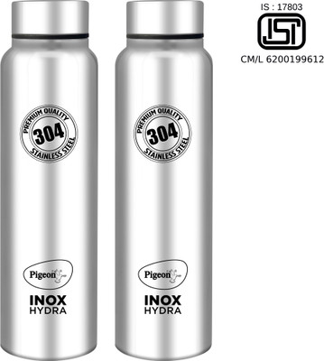 Pigeon 900 ml Steel Bottle(Pack of 2, Silver)