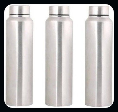 Trendblend 1000 ml Steel Bottle(Pack of 3, Silver)