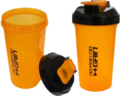 Piru 700 ml Plastic Shaker(Pack of 2, Orange)