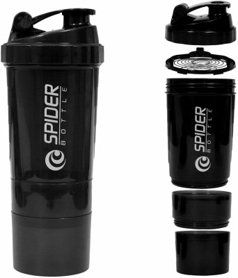 Da Novira Maximize Your Workouts: Spider Gym Shaker Bottle for Ultimate Fitness Enthusiast 500 ml Shaker(Pack of 1, Black, Plastic)