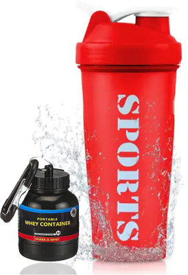 TRUE INDIAN 600 ml Plastic Shaker(Pack of 2, Red)