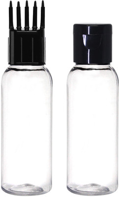 nsb herbals 50 ml PET, Plastic Bottle(Pack of 2, Clear, Black)