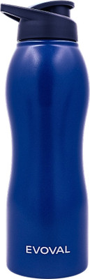 EVOVAL 1000 ml Steel Bottle(Pack of 1, Blue)
