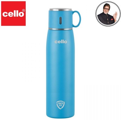 cello Duro Cupstyle Double Walled hot n cold 1000 ml Bottle(Pack of 1, Blue, Steel)