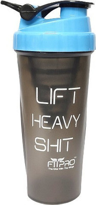 FitPro 700 ml Plastic Shaker(Pack of 1, Black)