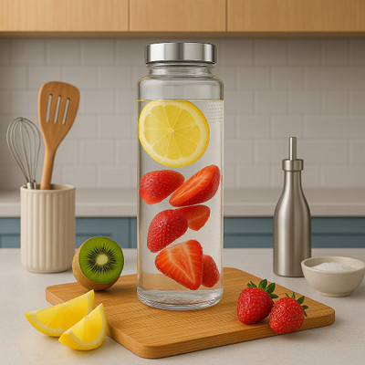 ZOJED 750 ml Glass Bottle(Pack of 1, Clear)