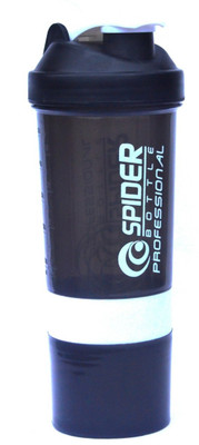 BABACOA 500 ml Plastic Shaker(Pack of 1, White, Black)