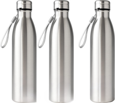 SY Enterprises 1000 ml Stainless Steel Bottle(Pack of 3, Steel/Chrome)