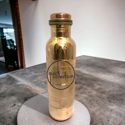 Quickcollection Copper Rushed Water Bottle for Office/Gym & Yoga Bottle Good For Health 900 ml Bottle(Pack of 1, Copper, Copper)