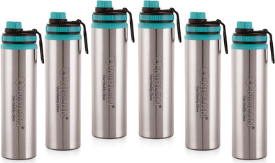 NIRLON 900 ml Steel Bottle(Pack of 6, Silver)