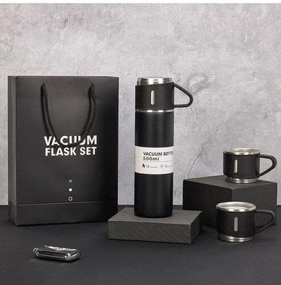 beautiloon 500 ml Steel Flask(Pack of 3, Multicolor)