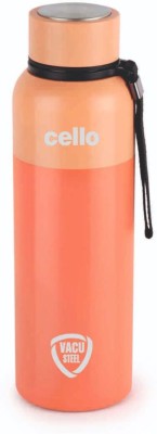 cello Neo Flask | Vacusteel Hot and Cold SS Bottle | Leak & break-proof, 550 ml Flask(Pack of 1, Orange, Steel)