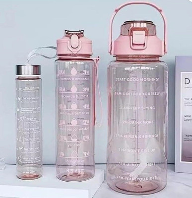 EKDANTAA 3200 ml Plastic Bottle(Pack of 3, Pink)