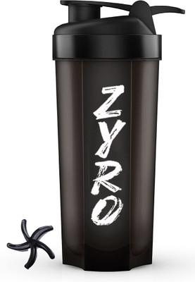 ZYRO 700 ml Plastic Shaker(Pack of 1, Black)