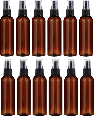 ceeyu 100 ml PET Spray Bottle(Pack of 12, Brown, Black)