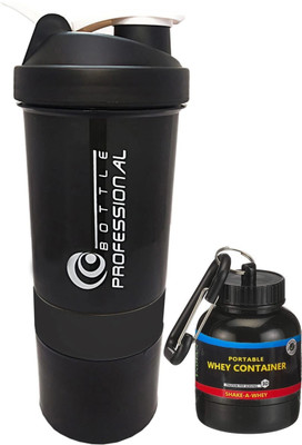 TRUE INDIAN 500 ml Plastic Shaker(Pack of 2, Black)