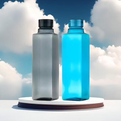 Elecsera Plastic Water Bottle Set Of 2 1000 ml Bottle(Pack of 2, Multicolor, Plastic)