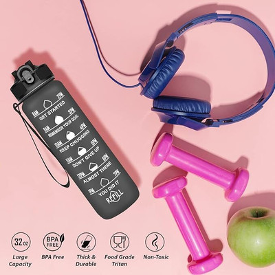 Zocusto 1000 ml Plastic Sipper(Pack of 1, Black)