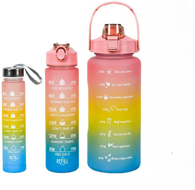 Euforik 2000 ml Plastic Bottle(Pack of 3, Pink)