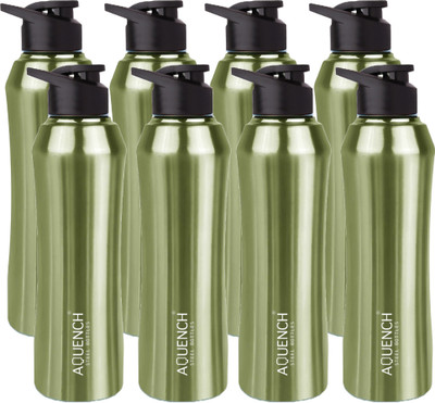 AQUENCH 1000 ml Steel Sipper(Pack of 8, Green)