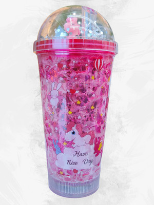 SANYA TRADERS 700 ml Glass Sipper(Pack of 1, Pink)