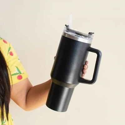 Keshvi 1000 ml Steel Sipper(Pack of 1, Black)