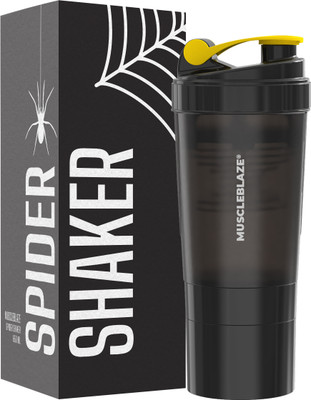 MUSCLEBLAZE 500 ml Plastic Shaker(Pack of 1, Black)