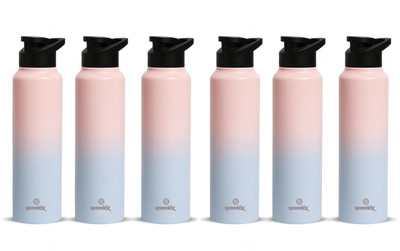 SPEEDEX 1000 ml Stainless Steel Sipper(Pack of 6, Pink)