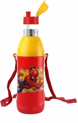cello Steel kids Zee 400 Ml outer plastic Bottle Insulated Stainless Steel Inner,red 400 ml(Red)
