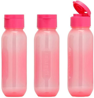 Gluman 500 ml Plastic Bottle(Pack of 3, Pink)