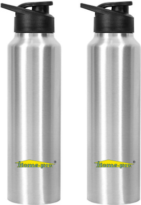 Home-pro 1000 ml Steel Shaker(Pack of 2, Silver)