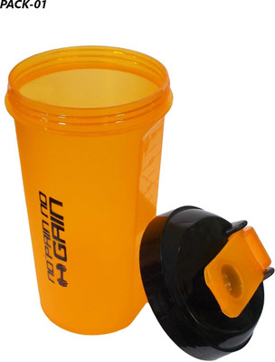 Piru 700 ml Plastic Shaker(Pack of 1, Orange)