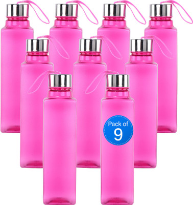 KUBER INDUSTRIES 1000 ml Plastic Bottle(Pack of 9, Pink)