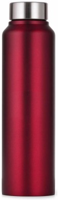 kiaraz Stainless Steel Fridge Water Bottles Unbreakable Use For Gym, School, College 1000 ml Bottle(Pack of 1, Red, Steel)