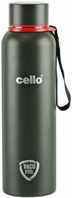 cello 900 ml Steel Flask(Pack of 1, Black)