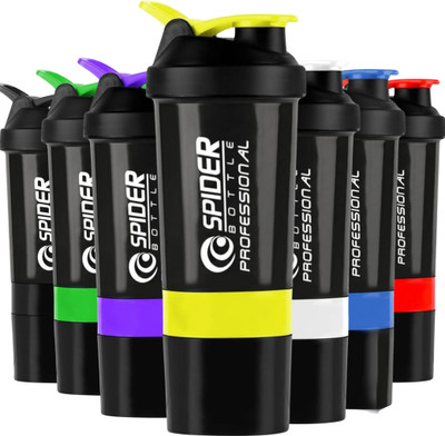 ZYRO 500 ml Plastic Shaker(Pack of 1, Yellow)