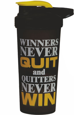TRUE INDIAN 700 ml Plastic Shaker(Pack of 1, Black, Yellow)