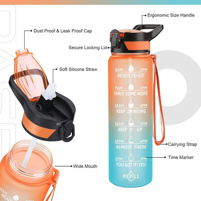 ASHGUJ 1000 ml Plastic Sipper(Pack of 1, Multicolor)