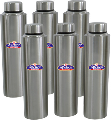 Apeiron 1000 ml Steel Bottle(Pack of 6, Silver)