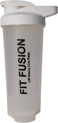 FitFusion 700 ml Plastic Shaker(Pack of 1, White)