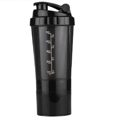 xwipe 500 ml Plastic Shaker(Pack of 1, Black)