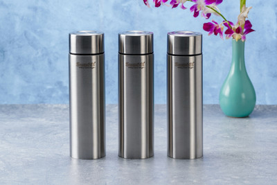 Sumeet 1000 ml Steel Bottle(Pack of 3, Silver)